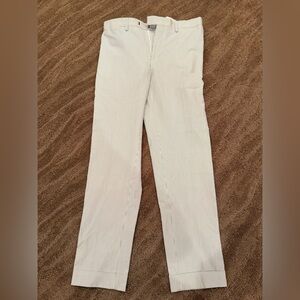 Banana Republic Cream Striped Pants